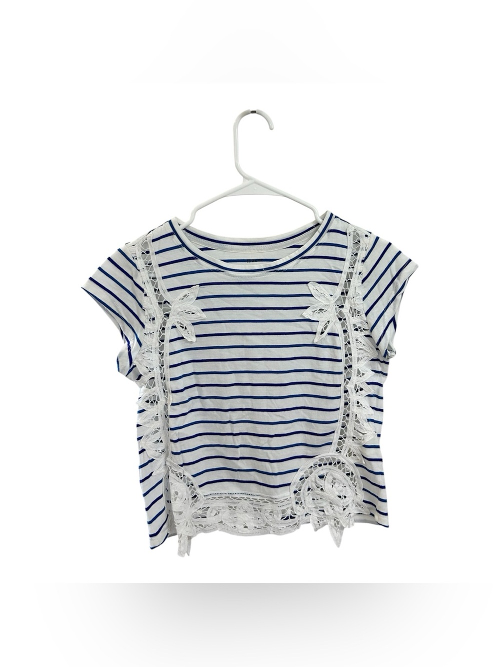 striped Anthropologie Maeve Lacey Stelline top